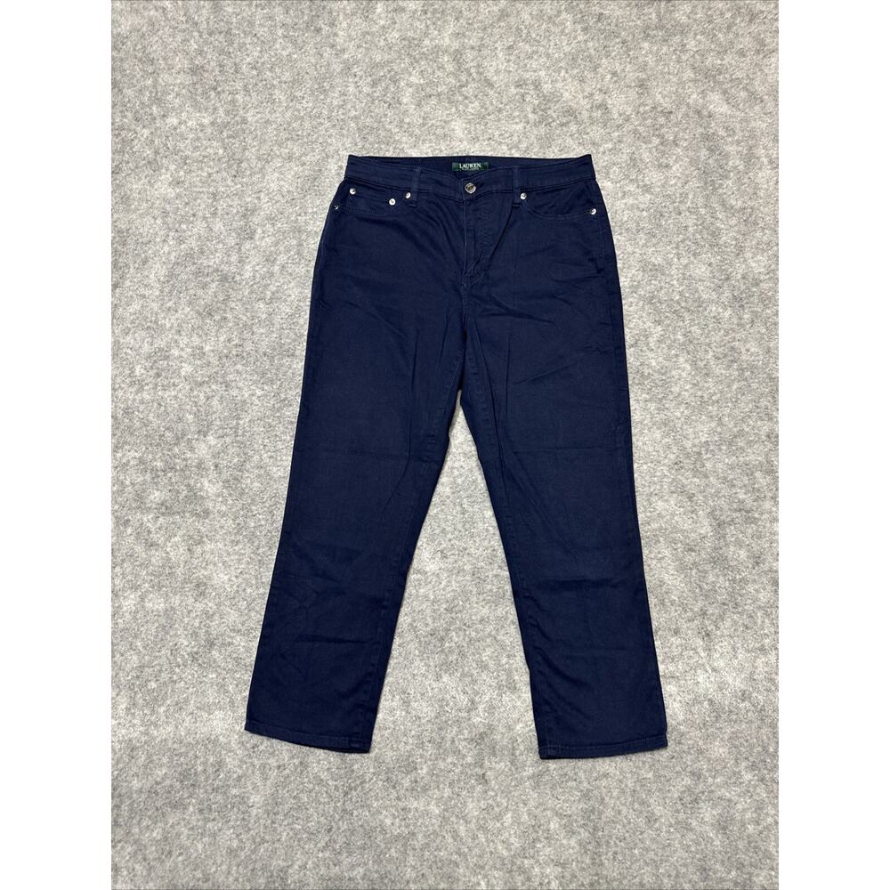 Ralph Lauren Premier Super Crop Curvy Women’s Stretch Skinny Jeans Size‎ 8 Blue